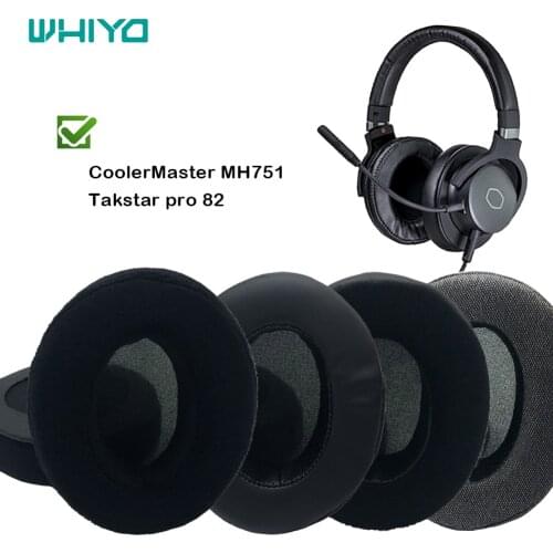 Whiyo Soft Velvet Replacement EarPads for CoolerMaster MH751, Takstar pro 82 Headset Cushion Cover Bumper Pads