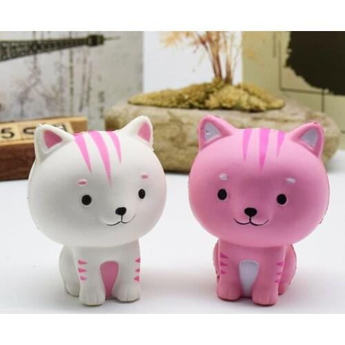 Cartoon Cat Squishy Slow Rising Phone Straps Cute Kitten Soft Squeeze Bread Charms Scented Kids Toy