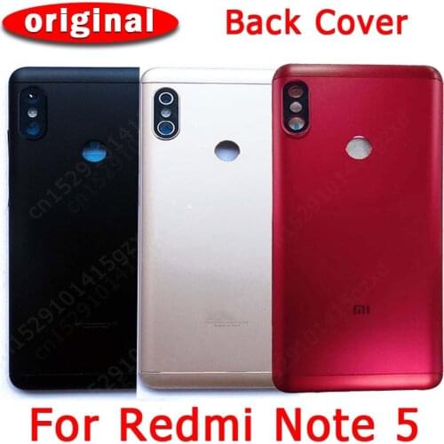 Original Back Battery Cover for Xiaomi Redmi Note 5 rear housing cover case with adhensive replacement spare parts