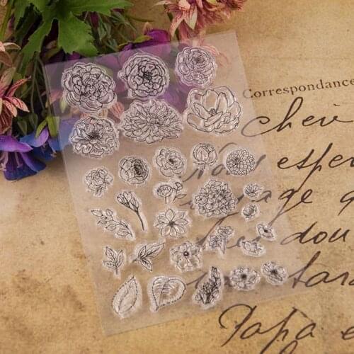 Flower Silicone Clear Seal Stamp DIY Scrapbooking Embossing Photo Album Decorative Paper Card Craft Art Handmade Gift
