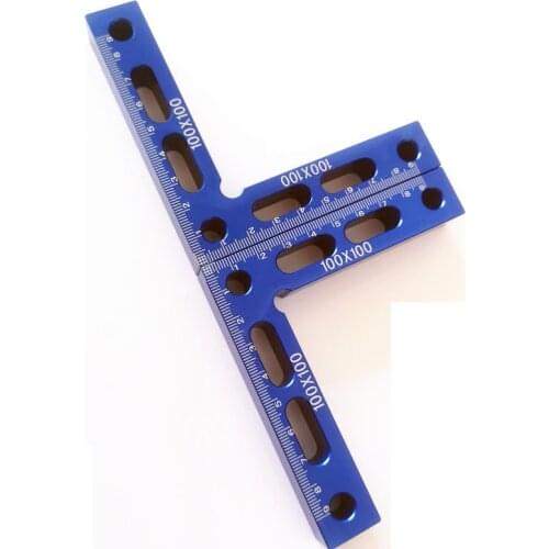 90 Degree Precision Positioning L Squares Block 100x100mm Aluminum Alloy Right Angle Ruler Clamping Metric Height Gauge