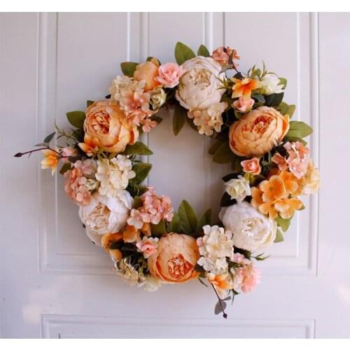 Wreath Vintage Flower Galand Door Wall Hanging Decor Farmhouse Decor Hanging Wall