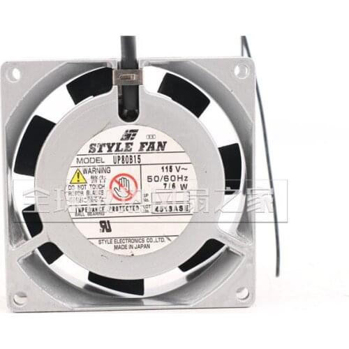 STYLE FAN UP80B15 AC115V 8W 80x80x25mm 2-Wire Server Square Fan