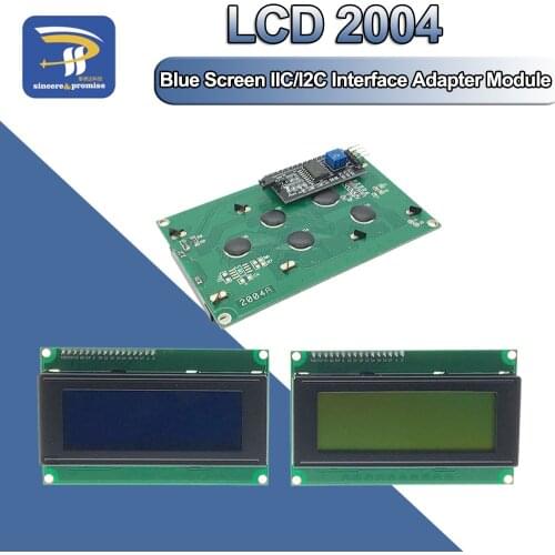 LCD module Blue screen IIC/I2C 2004 HD44780 5V LCD for Arduino DIY KIT Yellow green screen provides library files