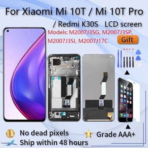 Super Amoled Display For Mi 10T 5G LCD Touch Screen Replacement Support Fingerprint For Xiaomi Mi 10T Pro LCD For Redmi K30s