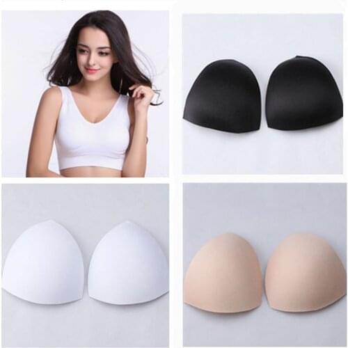 1 Pair Women Summer Swimsuit Padding Inserts Sponge Foam Bra Pads Chest Cup Breast Bra Bikini Insert Chest Pad