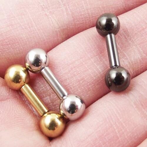 1 Piece Short Bar Big Size Stainless Steel Hoop Ring Straight Barbell Rings PA Ring Nose Rings Body Piercing Jewelry