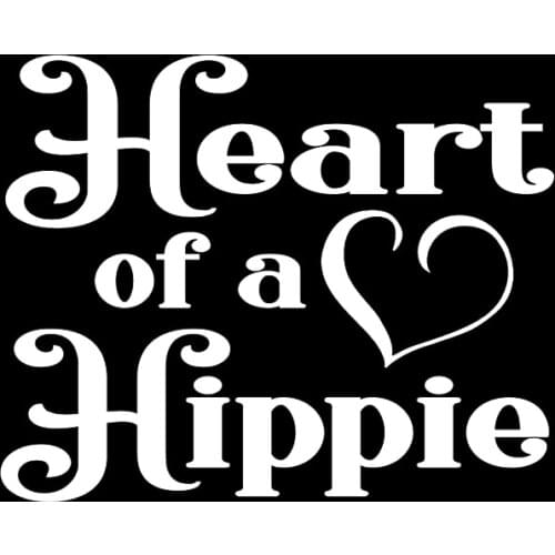 10.1*8.1cm Classic Attractive Heart of a Hippie Decal Sticker New Style Hot Rear Window Car Sticker Body Decals