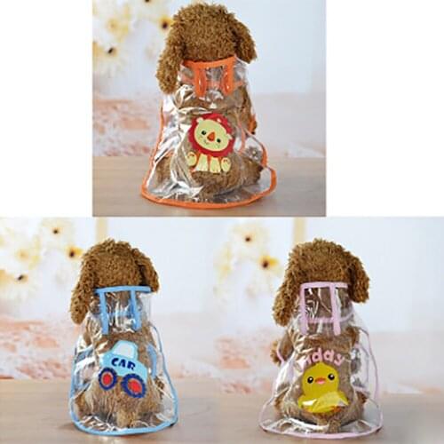 3pcs Pet Dog Puppy Rainwear Raincoat Pet Hooded Waterproof Jacket Clothes by Vinjeely
