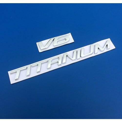 3D Car Stickers emblem sticker Silver Car V6 TITANIUM Fit for Ford Mondeo Kuga Car Styling