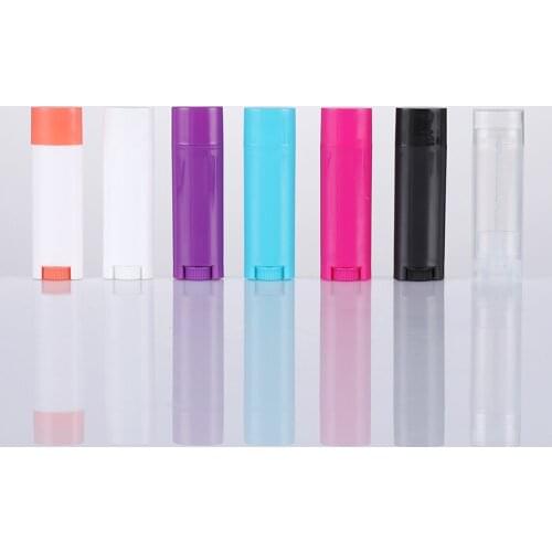 4.5g Oval PP Lipstick 4.5ml Empty Lip Balm Tube For Cosmetic Packing Mouth wax Tube Clear Frost 100pcs/lot