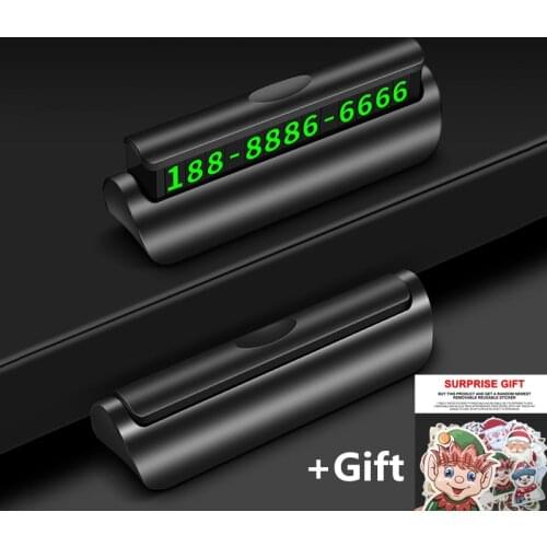 Car Temporary Parking Card Luminous Hidden Phone Telephone Number Card Plate For Car Automobile Stickers Accessories Car-styling
