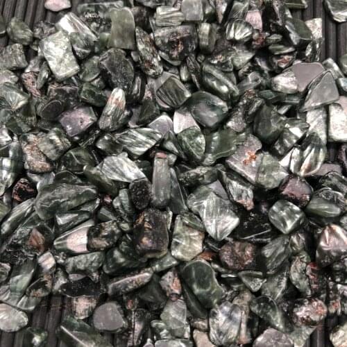 100g Natural Seraphinite Healing Crystal Jewel Crystal Gravel Polished Raw Gemstone Quartz Gravel Rock Gifts