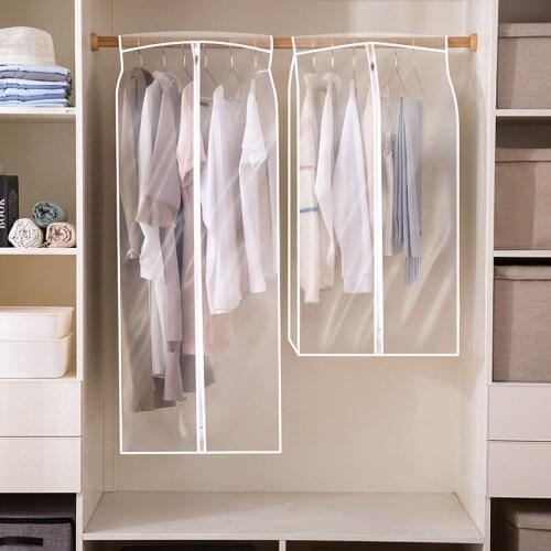 Clothes Dust Cover Dustproof Garment Cloth Storage Waterproof Suit Coat Protector Storage Bag Hanging Organizer Wardrobe