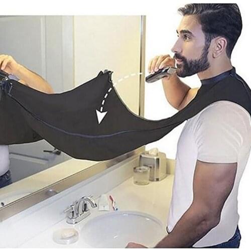 Man Bathroom Apron Male Beard Apron Razor Holder Hair Shave Beard Catcher Waterproof Floral Cloth Household Cleaning Protector