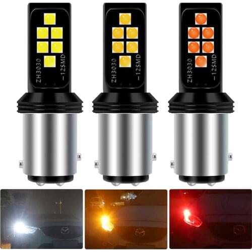 2X 1157 BAY15D Led Lamp P21/5W 7443 1156 BA15S P21W Daytime Running Lights FOR Audi A3 8P 8L 8V A4 B6 B7 B8 B9 A5 A6 4F C4 C5