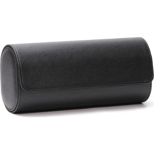 3 Slots Watch Roll Travel Case Chic Portable Vintage Leather Display Watch Storage Box with Slid in Out Watch Organizers