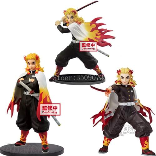 Kimetsu No Yaiba Anime Figure Rengoku Kyoujurou Action Figure Demon Slayer Kamado Tanjirou Agatsuma Zenitsu Figurine Model Doll