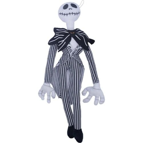 50cm The Nightmare Before Christmas Jack Skellington Skeleton Plush Toys Soft Stuffed Doll Halloween Gifts