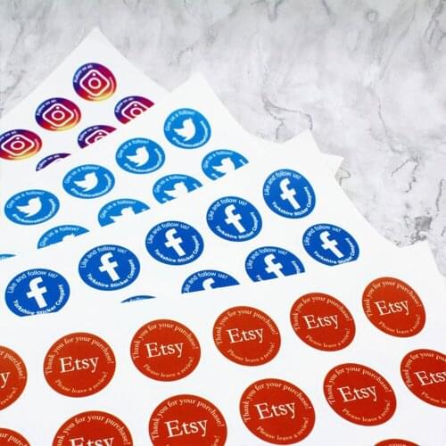 Customised Social Media Sticker Sheet Custom Social Media Instagram Facebook Sticker Sheets Add Your Name Packaging