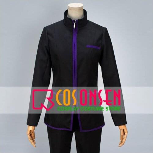 COSPLAYONSEN Yowamushi Pedal Kyoto Fushimi High School Akira Midousuji Uniform Cosplay Costume Black Color Suit