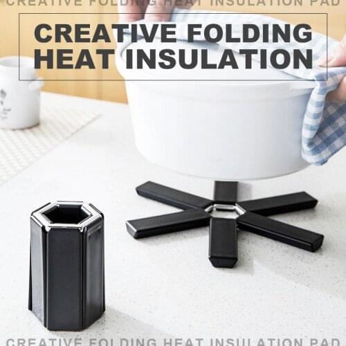 Creative Folding Heat Insulation Pad Mat Coaster Pad Placemat Pot-Holder Kitchen-Accessories Non-Slip Foldable Heat-Resistant