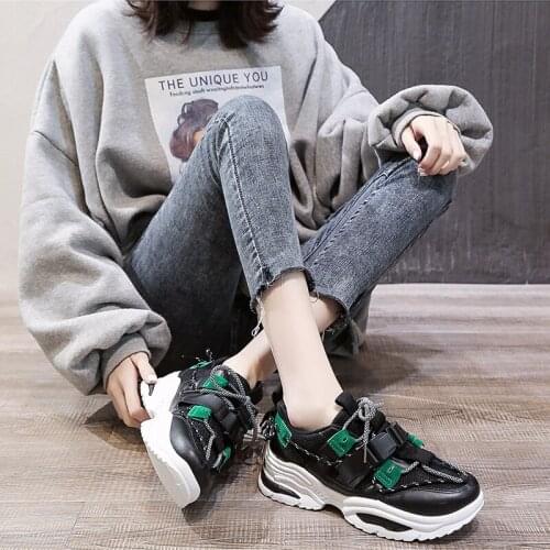 Spring Autumn Mesh Vulcanized Shoes Fashion Casual Platform Sneakers Thick Sole Zapatos