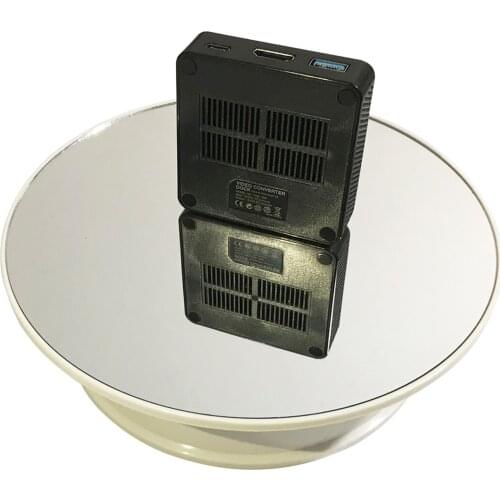 Round Mirror Rotating Display Stand 360 Degrees Rotation Electric Motorized Turntable Jewelry Holder Video Shooting Props