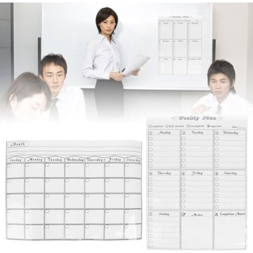Magnetic Refrigerator Wall Art Sticker Calendar Monthly Planner White Board Erase For Kitchen 42x30cm