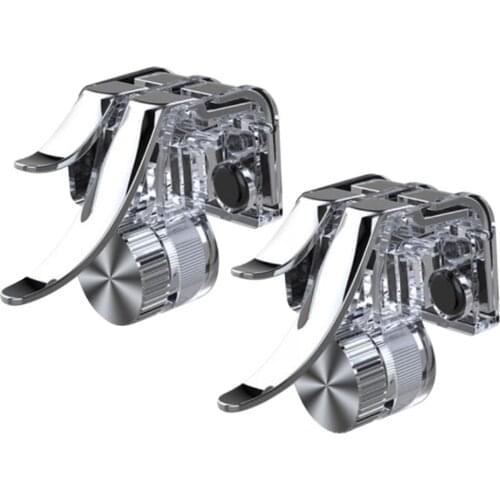 Bevigac 1 Pair 6-Finger Mobile Game Trigger Controller Sensitive Shoot Aim Buttons for PUBG Eat Chicken Games Android IOS Phones