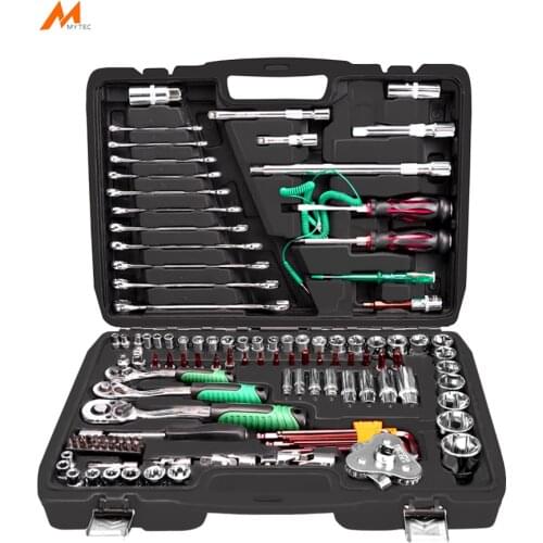 Car Repair Tool Set Multi-Functional Ratchet Spanner Set Car Repair Combination Auto Sleeve Car Box