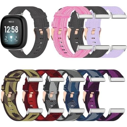 Nylon Watch Strap For Fitbit Versa3 Sense, Smart Watch Strap For Fitbit Versa 3, Release Braid Bracelet Replacements Watch Band