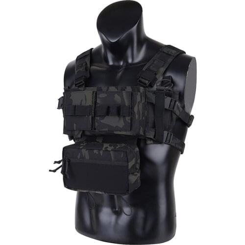 New MCBK Full Terrain Dark Night Black Tactics H Chest Hanging Lightweight Military MK3 Chest Hanging Vest 500 D Nylon Wear-resi