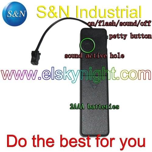 Mini and Portable DC3V 2-AAA battery EL inverter/EL Driver/EL controller, 1-3m el wire on/slow flash/sound control/off