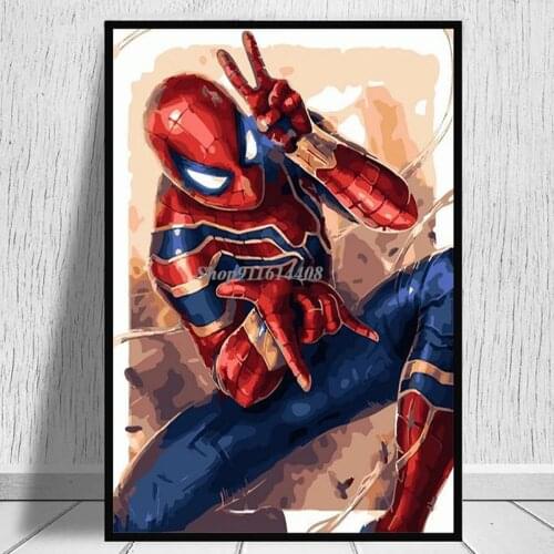 Classic Marvel Superhero Spider Man Anime Posters Prints Canvas Painting Wall Art Home Decoration Pictures for Living Room Decor