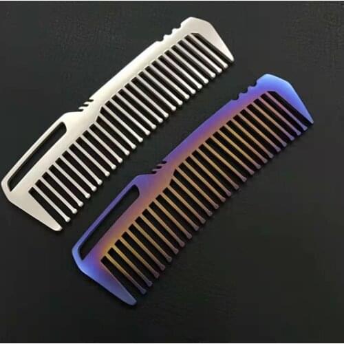 1Pc Creative Titanium Comb Anti-static Anti-rust Hairdressing Hair Makeup Styling Combs Men Women Hair Cutting Comb Hairbrush