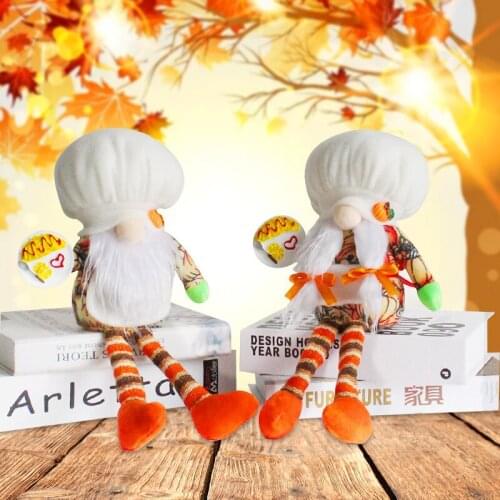 Christmas Decorations For Home Lovely Faceless White Hat Cake Plate Sit Doll Tree Hanging Pendant Xmas New Year Kids Present