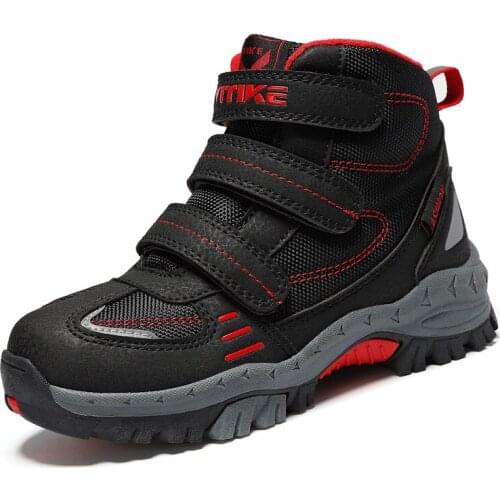 Warm Hiking Shoes Boys Girls Water Resistant Outdoor Snow Boots Winter Climbing Sports Sneakers Non-Slip