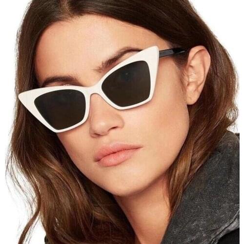 Vintage Cat Eye Sun Glasses for Women Fashion 2020 Brand Designer Plastic Sunglasses Female Mirror Retro Lunette De Soleil UV400
