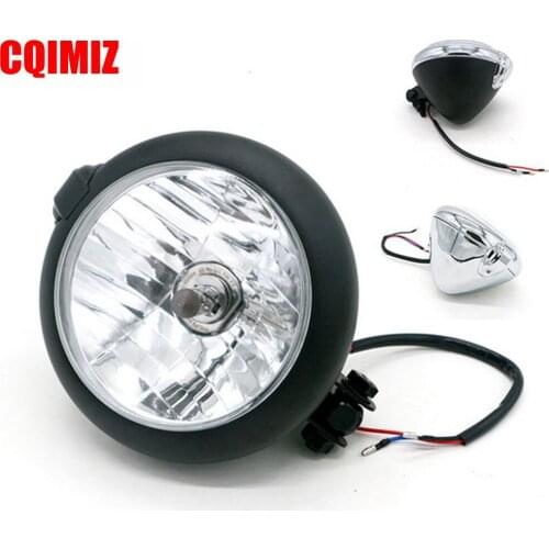 Vintage 12V 35W Motorcycle Custom Headlight Headlamp For Harley Chopper Bobber Cafe Racer