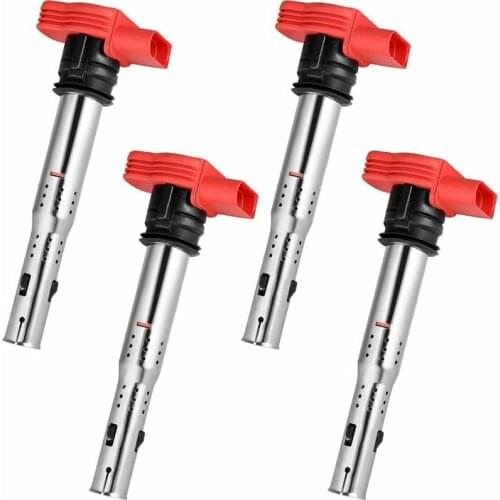 06E905115D 4PCSIgnition Coil 06E905115D 06E905115E For AUDI A4 A5 A6 A8 R8 S6 SQ5 S5 Q7 Q5 Touareg Car Ignition Coil 06E905115E