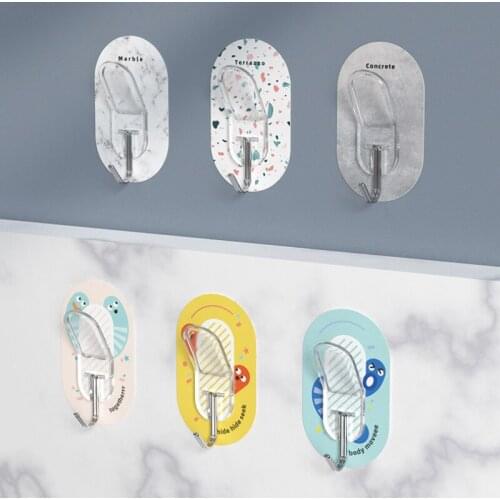 1-5Pcs Creative Wall Hanging Hook 304 Stainless Steel Load-bearing Seamless Punch-free Hook For Home Bathroom Toilet Kitchen