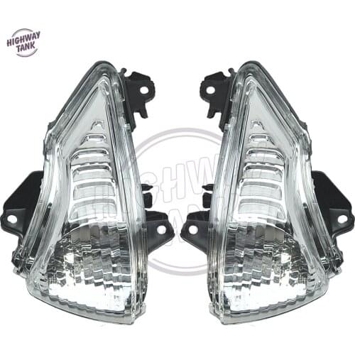 1 Pair Clear Motorcycle Turn Indicator Signal Lens Winker Moto Turn Lights Cover case for Kawasaki ER6N ER6F ER6R 2009 2010 2011