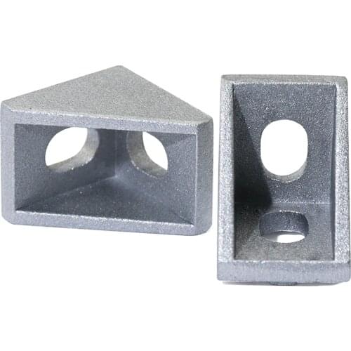 10 20 50 Pieces 1515 1720 2028 3030 Series Silver Slot 6/8mm Corner Angle L Brackets Connector Fasten connector