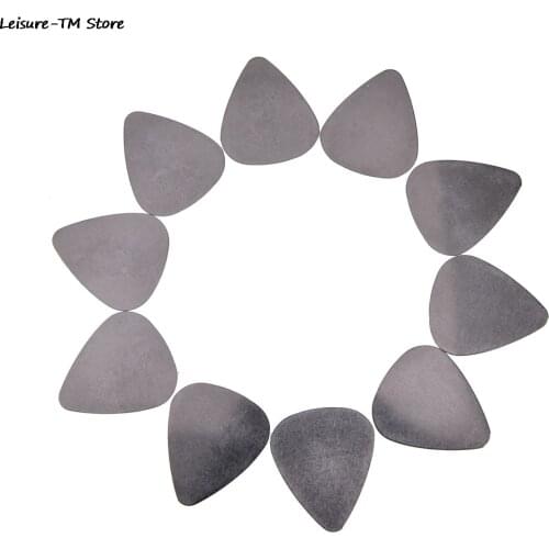 10 Pcs Heart Stainless Steel Metal Silver Picks Plectrums For Electric Guitar Bass Supplies No Logo Printing