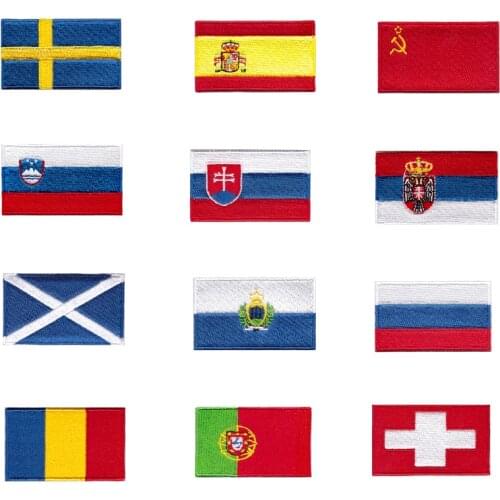 10 PCS Fashion embroidered Europe flags, embroidery patches, cloth stickers badges, badges can be sewed