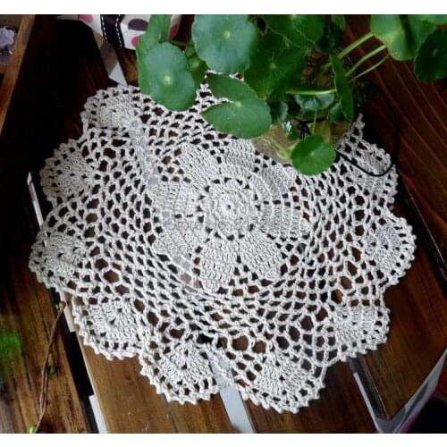 Free shipping 10pic/lot cotton hamdmade lace place mat table mat napkin for table decor coaster with flowers lace felt as decor