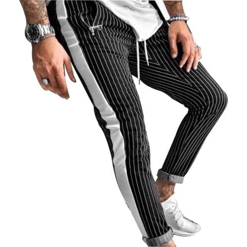 Mens Joggers Plaid Pants Man Cotton Comfortable Pant Summer Casual Streetwear Loose Trouser Fashion Sweatpants