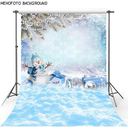 Frozen Blue Winter Photography Backgrounds 5x7 Snow Trees Glitter Snowflake Christma Photography Backdrop Wedding Kids Party