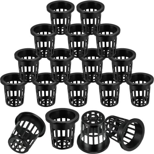 Hot 100 Pack 2.36 Inch Net Cups Slotted Mesh Wide Lip Filter Plant Net Pot Bucket Basket for Hydroponics Aquaponics Orchids